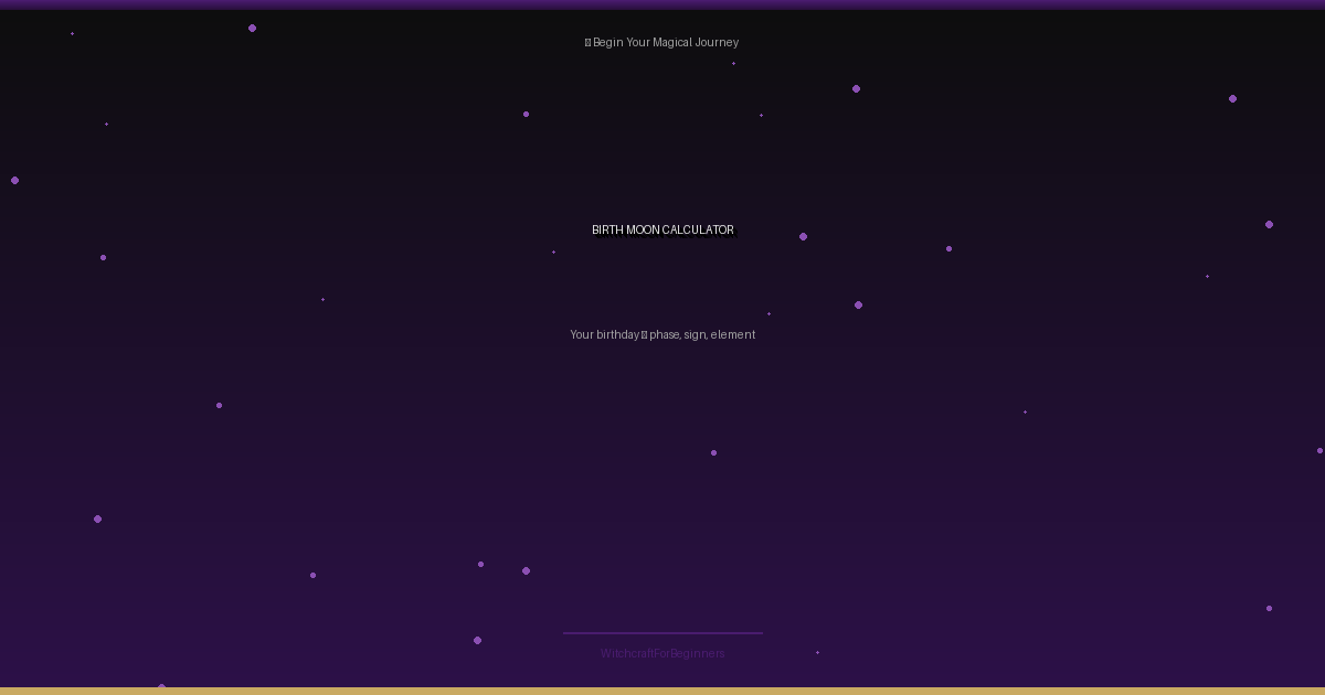 Birth Moon Calculator