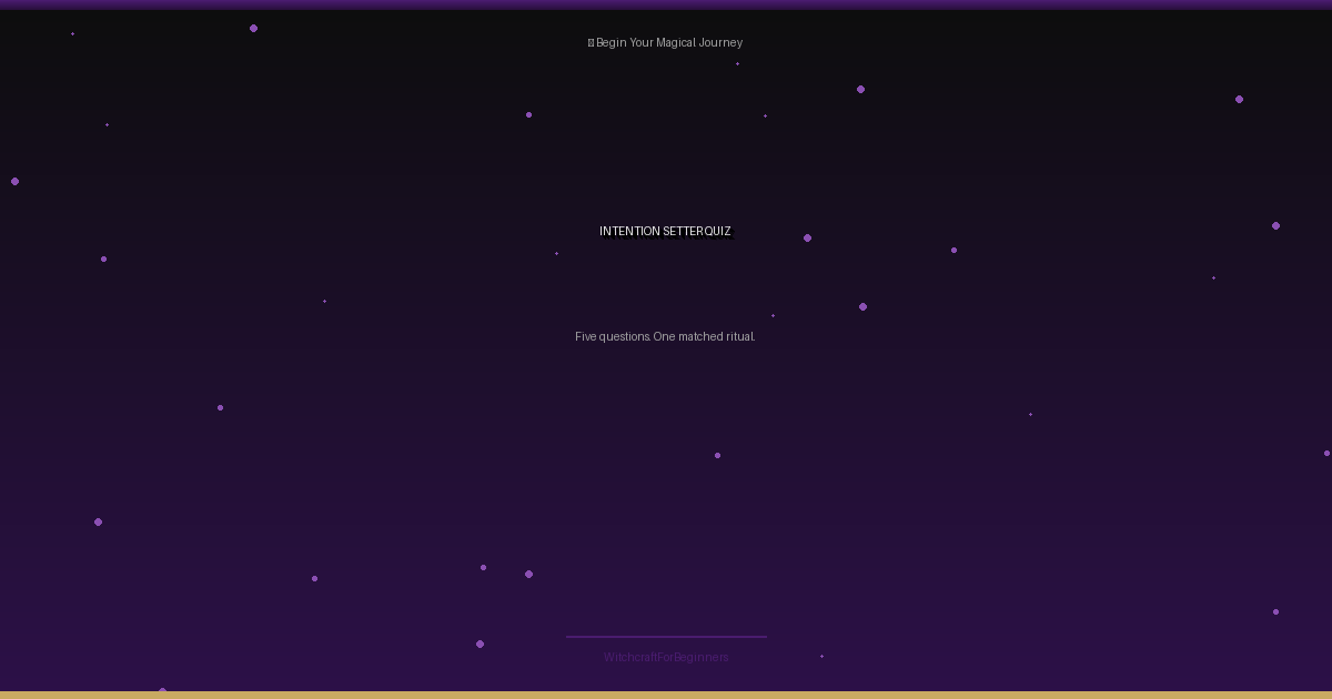 Intention Setter Quiz