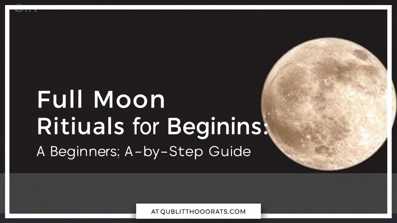 Full moon rituals for beginners a step by step guide