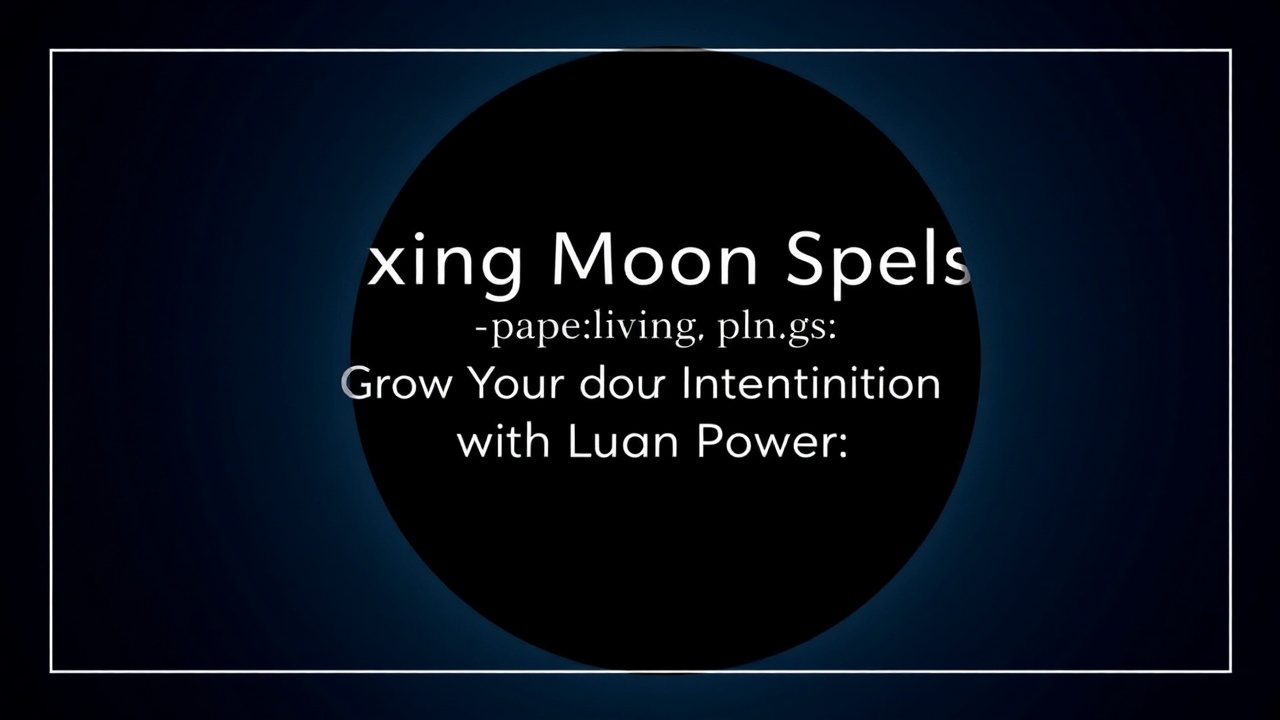 Waxing Moon Spells: Grow Your Intentions with Lunar Power