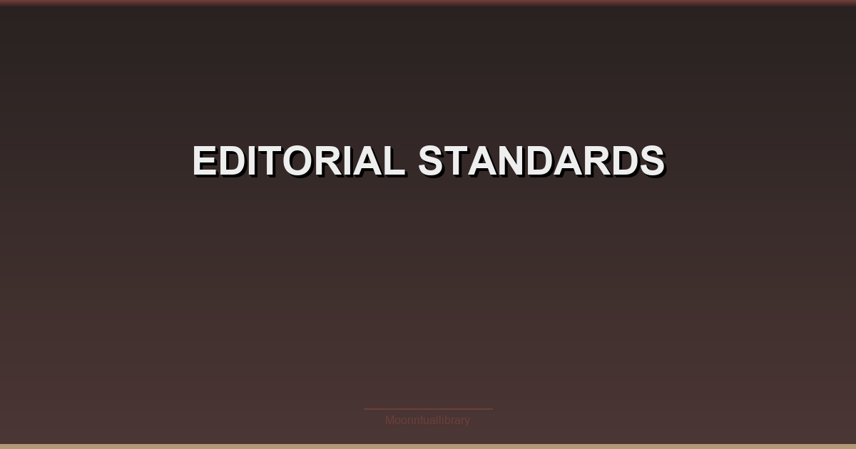 Editorial Standards