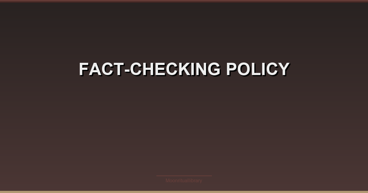 Fact-Checking Policy