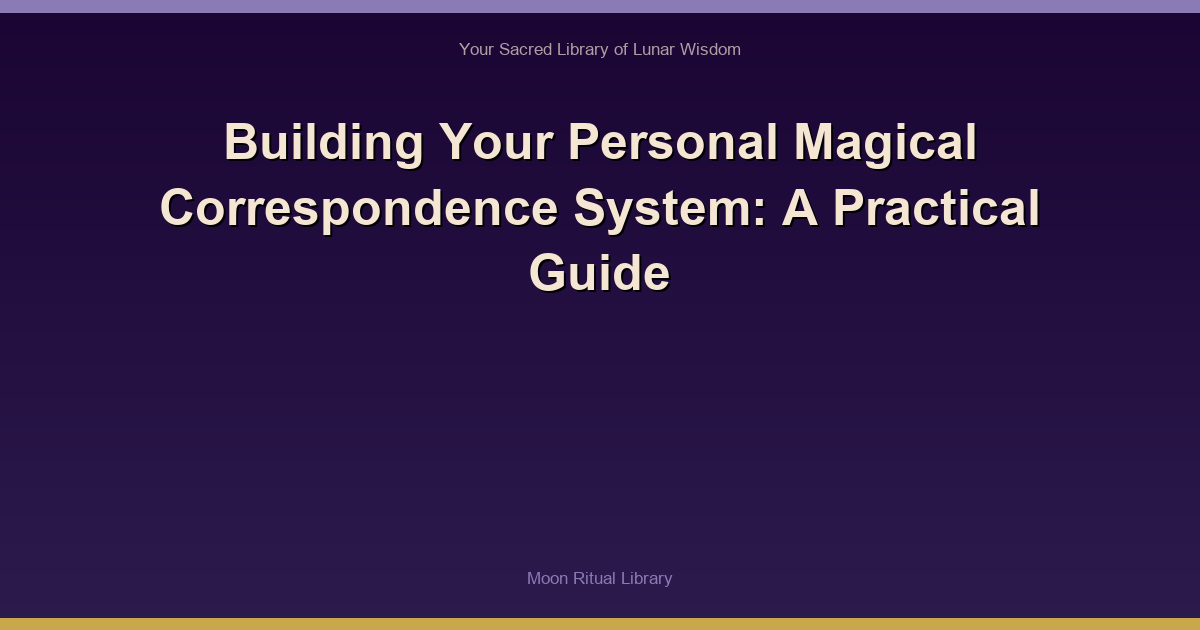 Building Your Personal Magical Correspondence System: A Practical Guide