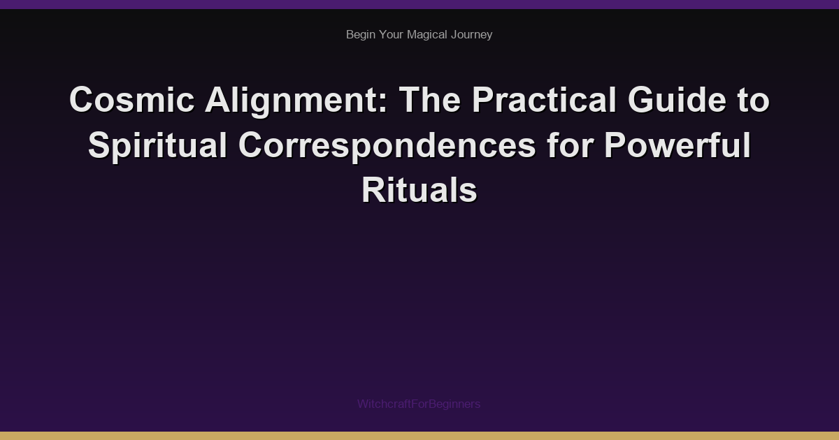 Cosmic Alignment: The Practical Guide to Spiritual Correspondences for Powerful Rituals