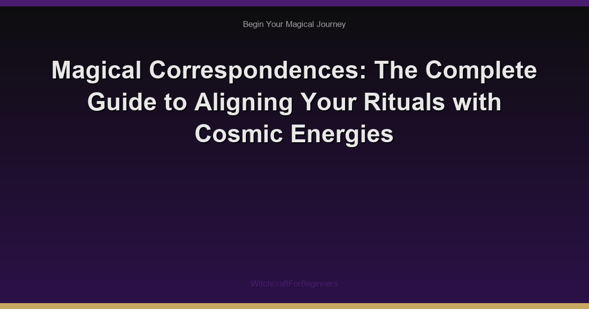 Magical Correspondences: The Complete Guide to Aligning Your Rituals with Cosmic Energies