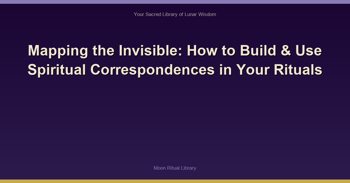 Mapping the Invisible: How to Build & Use Spiritual Correspondences in Your Rituals