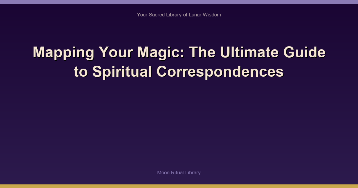 Mapping Your Magic: The Ultimate Guide to Spiritual Correspondences