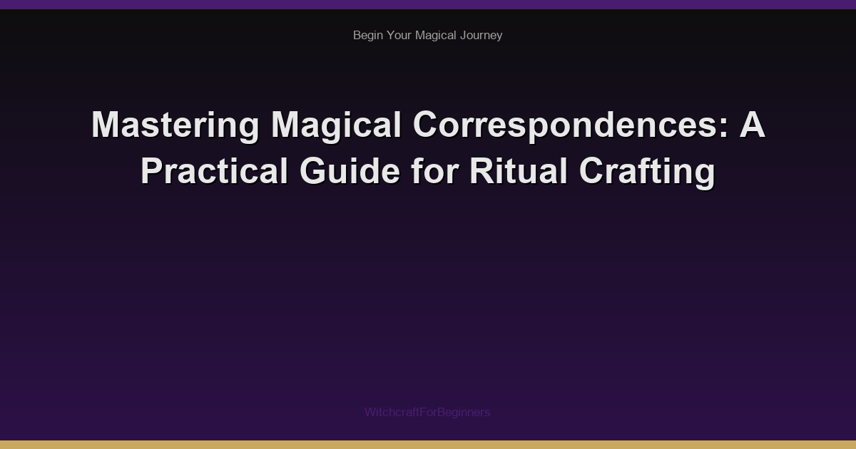 Mastering Magical Correspondences: A Practical Guide for Ritual Crafting