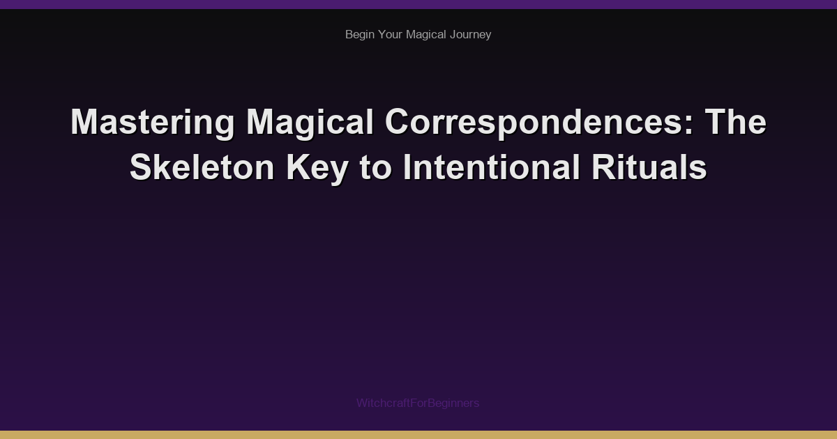 Mastering Magical Correspondences: The Skeleton Key to Intentional Rituals