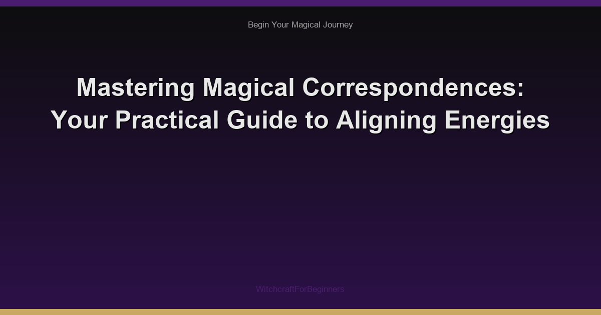 Mastering Magical Correspondences: Your Practical Guide to Aligning Energies