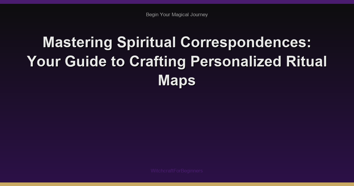 Mastering Spiritual Correspondences: Your Guide to Crafting Personalized Ritual Maps