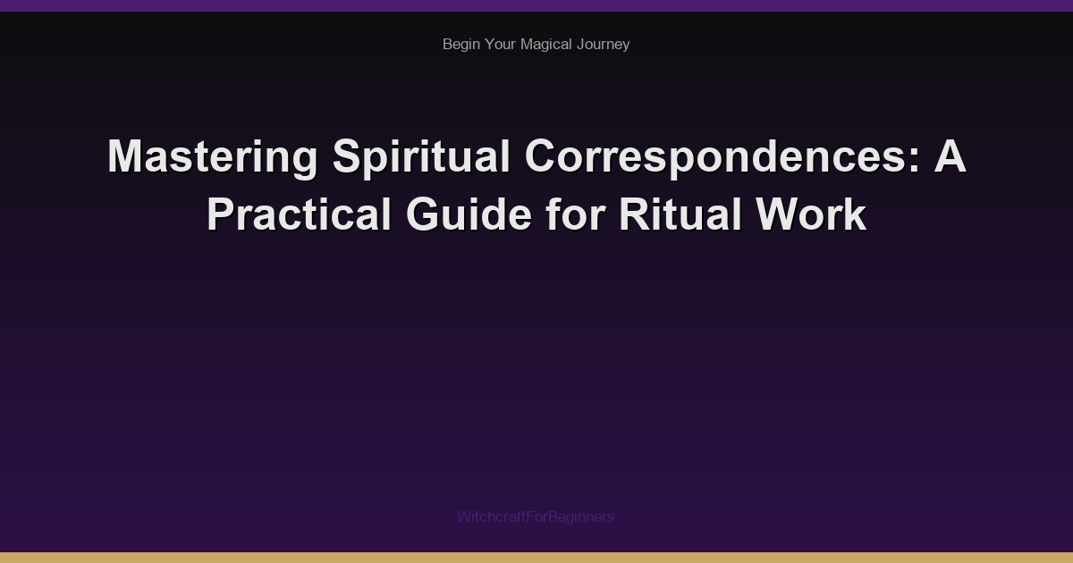 Mastering Spiritual Correspondences: A Practical Guide for Ritual Work