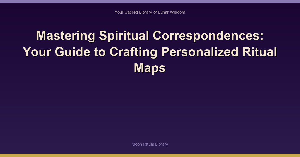 Mastering Spiritual Correspondences: Your Guide to Crafting Personalized Ritual Maps
