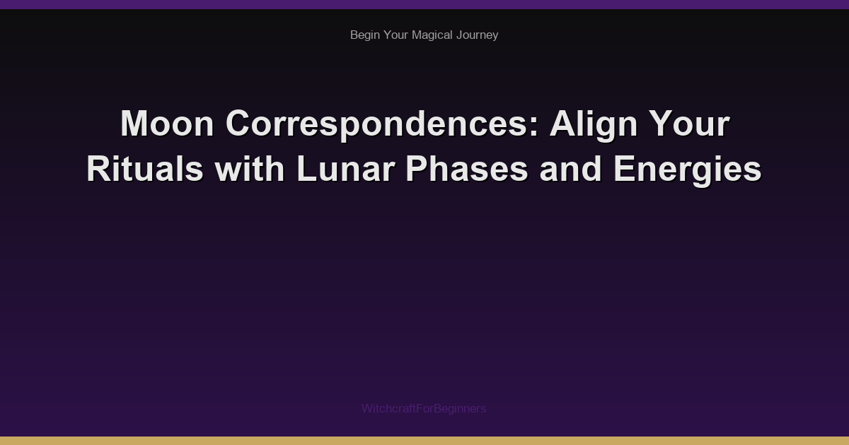 Moon Correspondences: Align Your Rituals with Lunar Phases and Energies