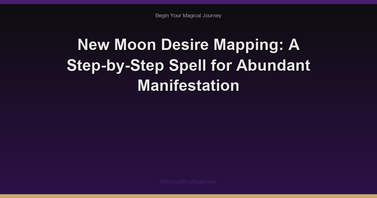 New Moon Desire Mapping: A Step-by-Step Spell for Abundant Manifestation