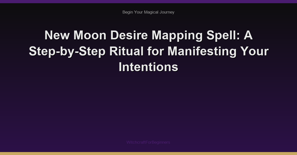 New Moon Desire Mapping Spell: A Step-by-Step Ritual for Manifesting Your Intentions