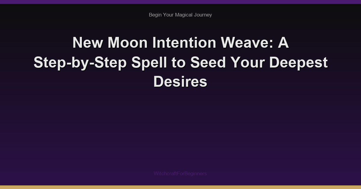 New Moon Intention Weave: A Step-by-Step Spell to Seed Your Deepest Desires