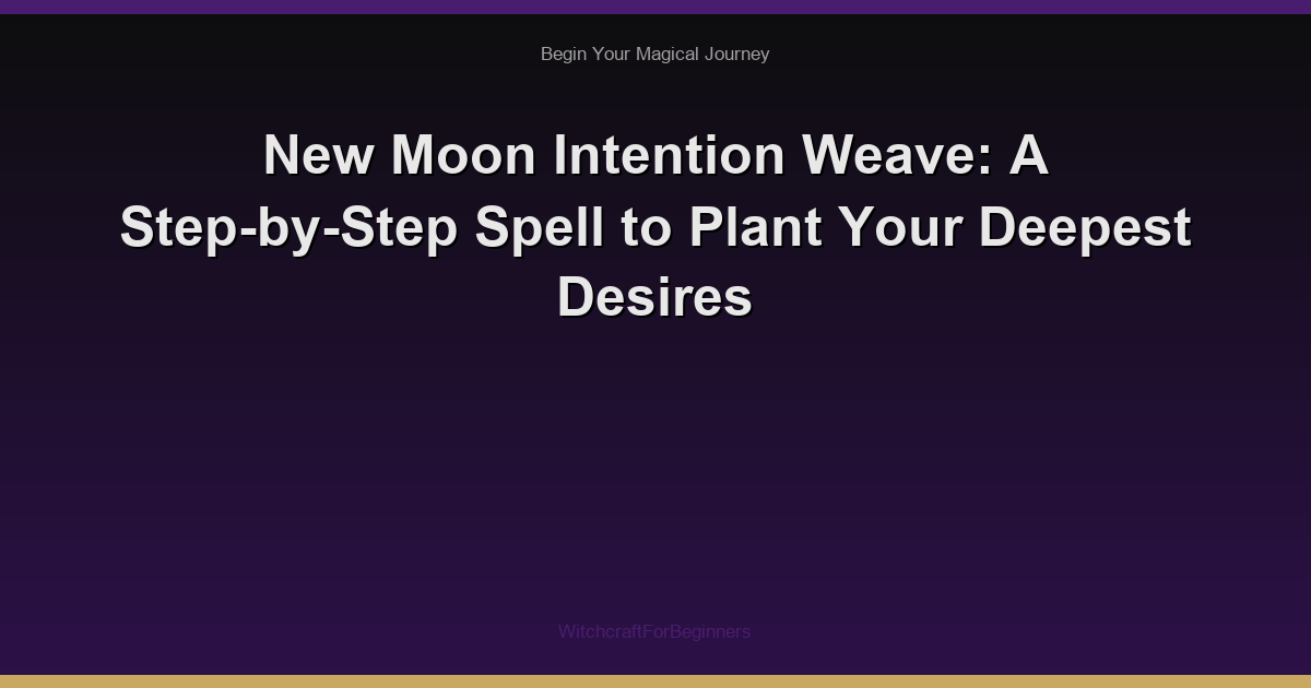 New Moon Intention Weave: A Step-by-Step Spell to Plant Your Deepest Desires