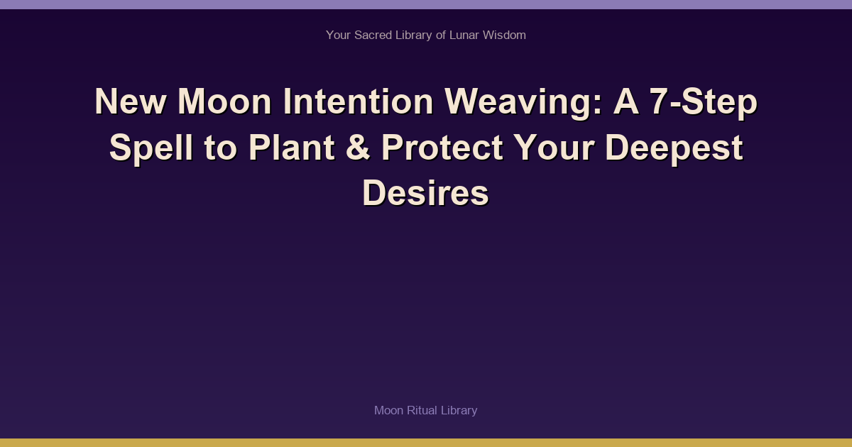 New Moon Intention Weaving: A 7-Step Spell to Plant & Protect Your Deepest Desires