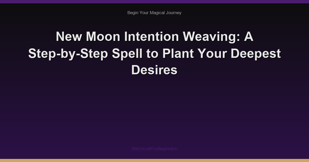 New Moon Intention Weaving: A Step-by-Step Spell to Plant Your Deepest Desires