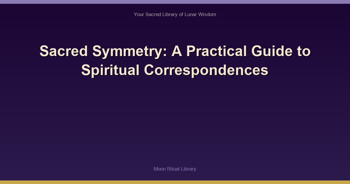 Sacred Symmetry: A Practical Guide to Spiritual Correspondences