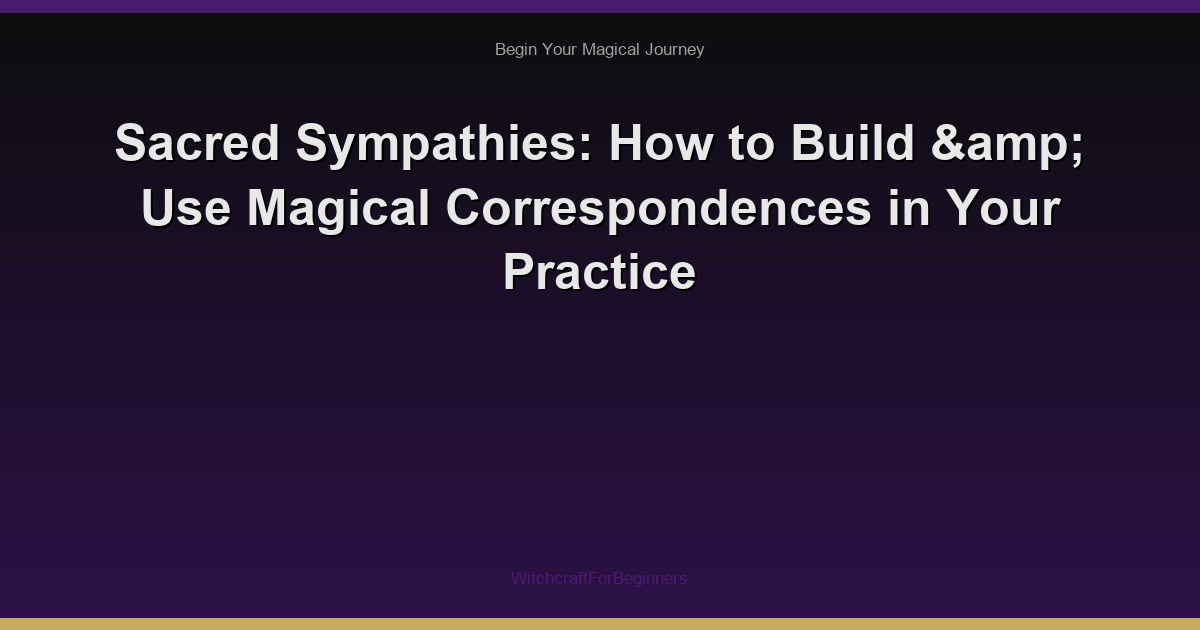 Sacred Sympathies: How to Build & Use Magical Correspondences in Your Practice