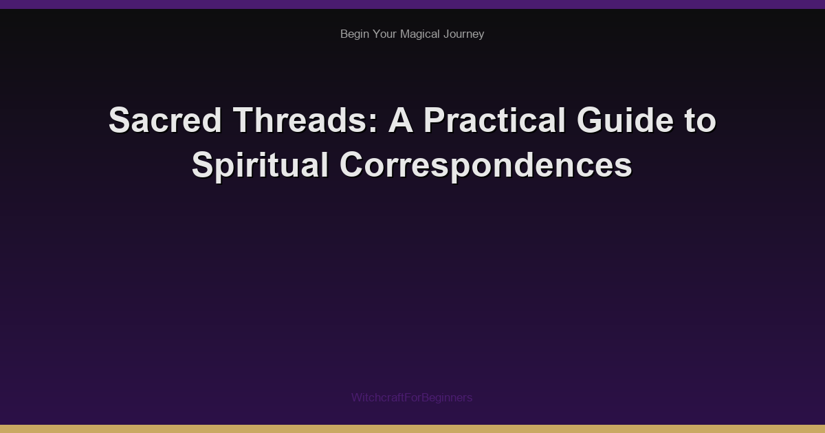 Sacred Threads: A Practical Guide to Spiritual Correspondences