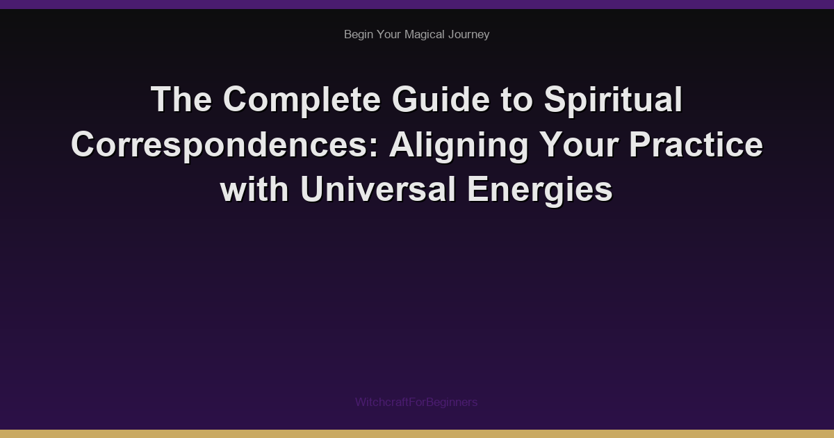 The Complete Guide to Spiritual Correspondences: Aligning Your Practice with Universal Energies