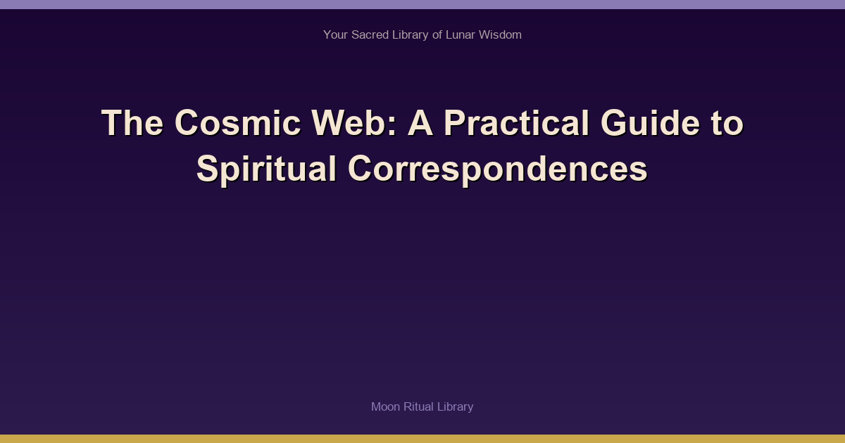 The Cosmic Web: A Practical Guide to Spiritual Correspondences