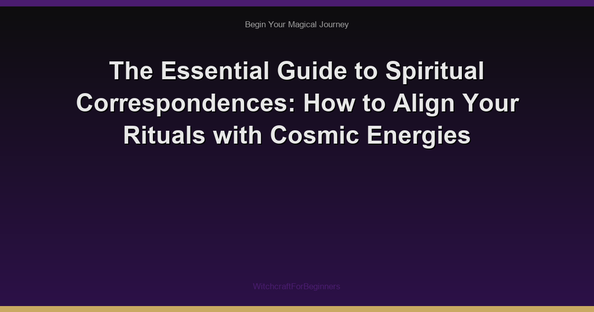 The Essential Guide to Spiritual Correspondences: How to Align Your Rituals with Cosmic Energies
