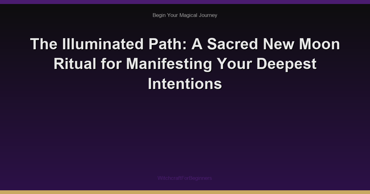 The Illuminated Path: A Sacred New Moon Ritual for Manifesting Your Deepest Intentions