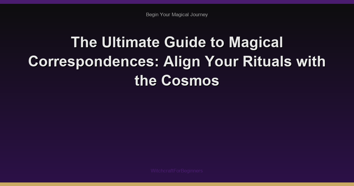 The Ultimate Guide to Magical Correspondences: Align Your Rituals with the Cosmos
