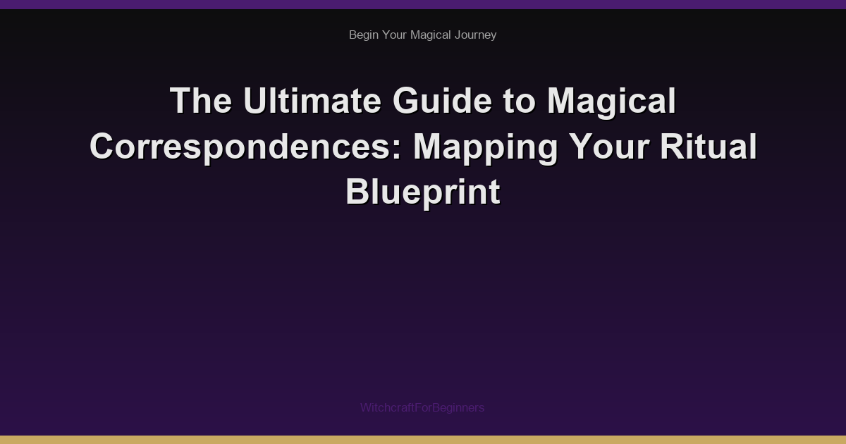 The Ultimate Guide to Magical Correspondences: Mapping Your Ritual Blueprint