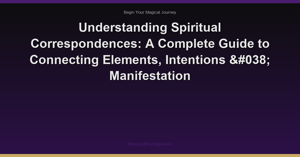 Understanding Spiritual Correspondences: A Complete Guide to Connecting Elements, Intentions & Manifestation