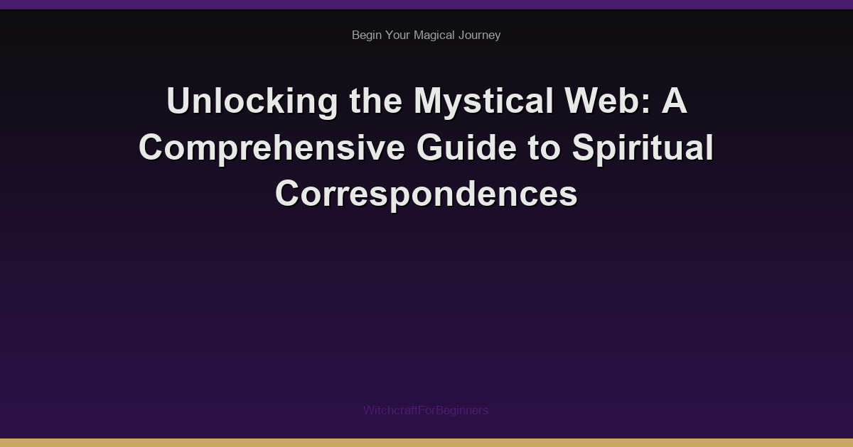 Unlocking the Mystical Web: A Comprehensive Guide to Spiritual Correspondences