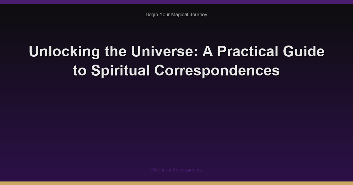 Unlocking the Universe: A Practical Guide to Spiritual Correspondences