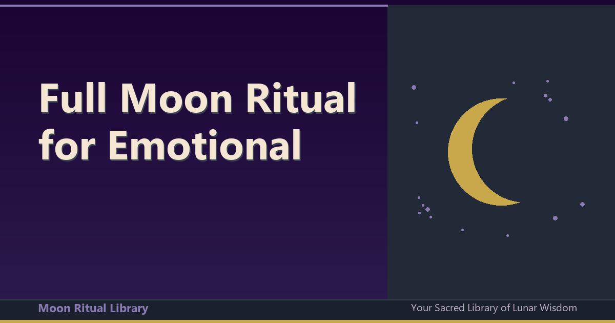 Full Moon Ritual for Emotional Release & Intention Setting