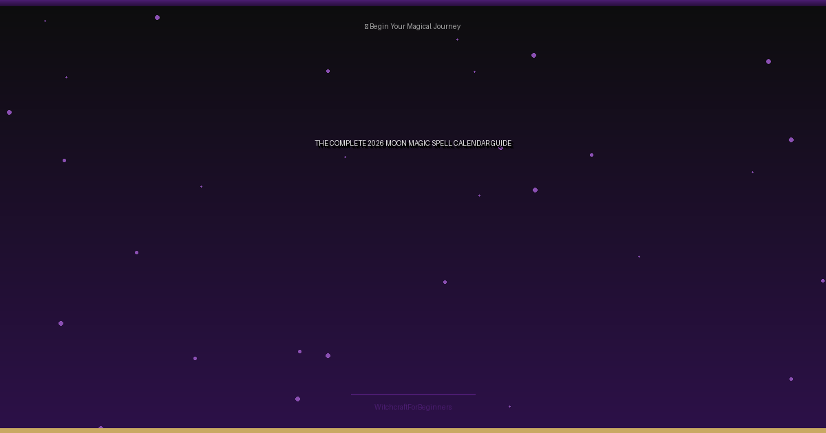 2026 moon magic spell calendar